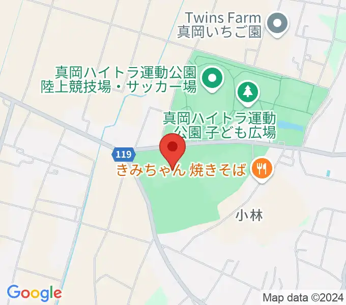 真岡ハイトラ運動公園運動広場1の地図