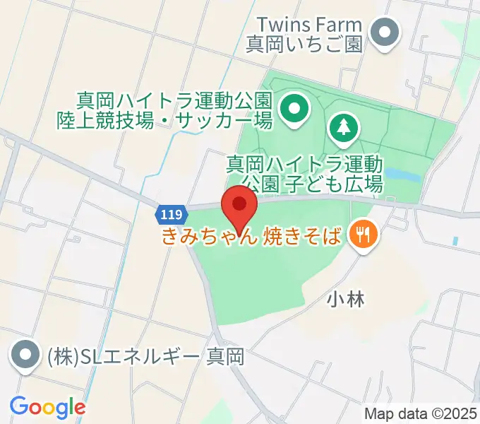 真岡ハイトラ運動公園運動広場1の地図