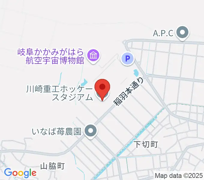 川崎重工ホッケースタジアムの地図