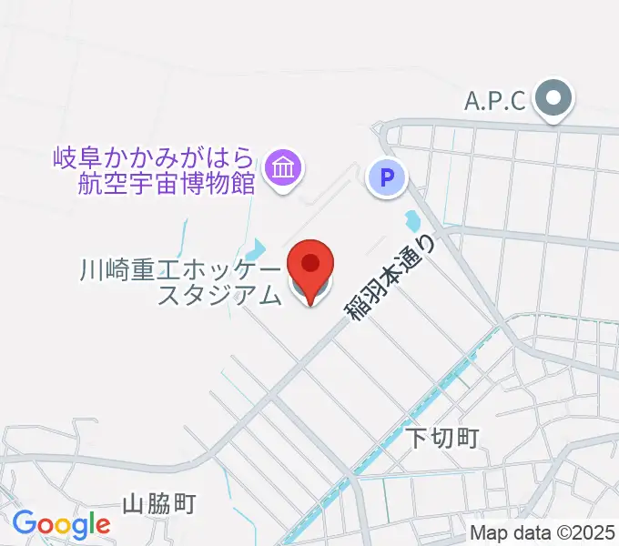 川崎重工ホッケースタジアムの地図