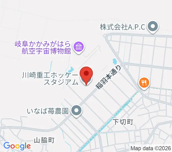 川崎重工ホッケースタジアムの地図