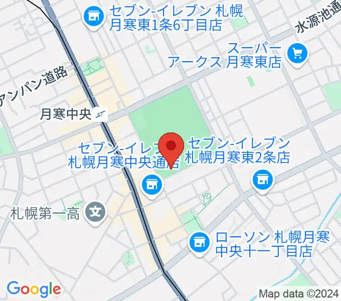 どうぎんカーリングスタジアムの地図