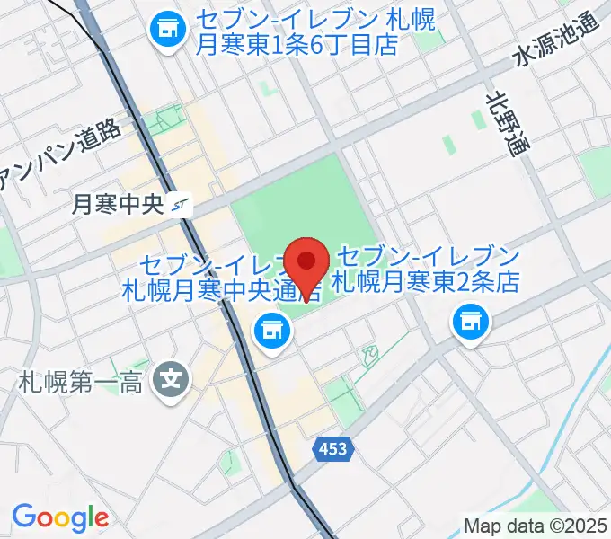 どうぎんカーリングスタジアムの地図