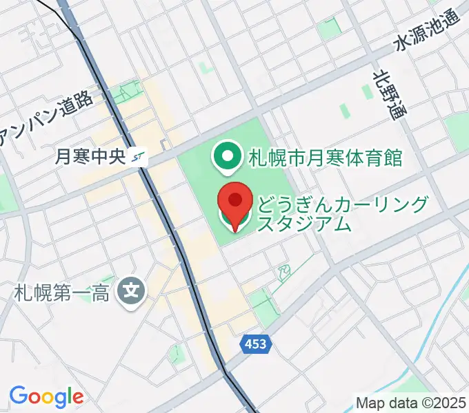 どうぎんカーリングスタジアムの地図