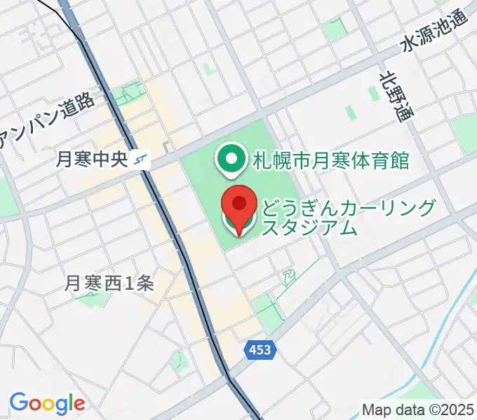 どうぎんカーリングスタジアムの地図