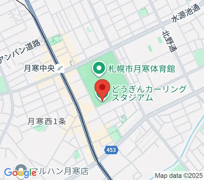 どうぎんカーリングスタジアムの地図
