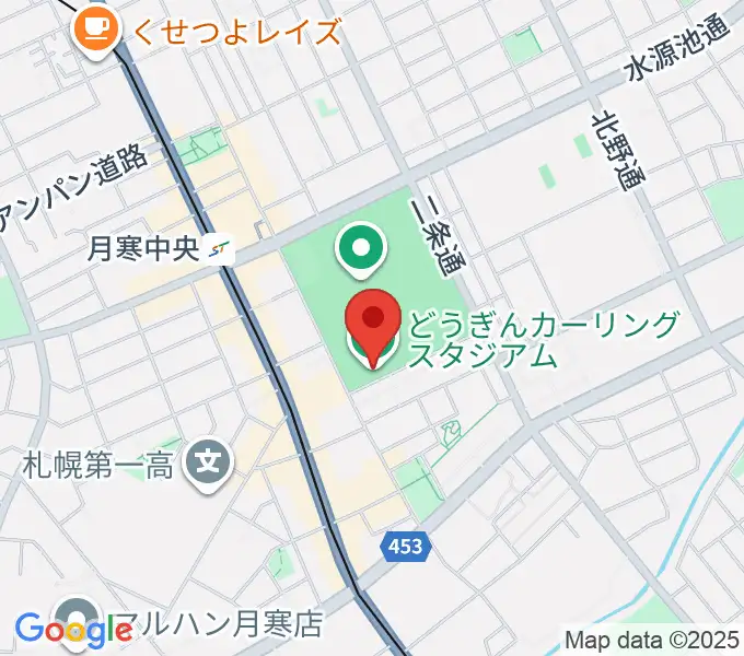どうぎんカーリングスタジアムの地図