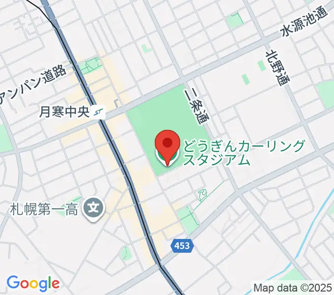 どうぎんカーリングスタジアムの地図