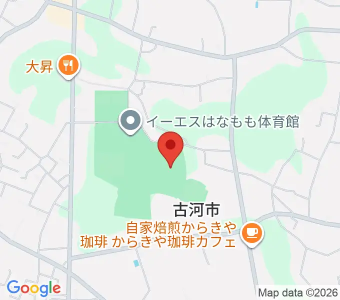 古河市イーエス中央運動公園陸上競技場の地図