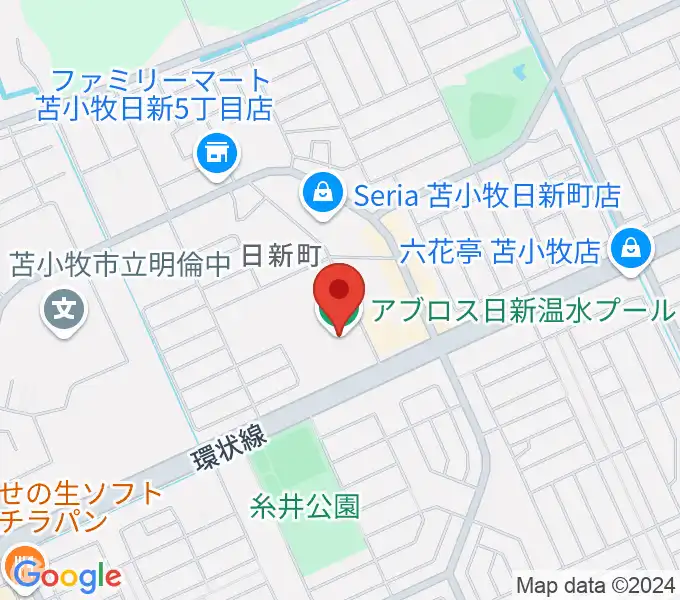 アブロス日新温水プールの地図