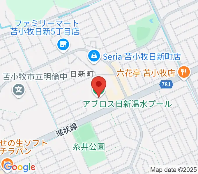 アブロス日新温水プールの地図