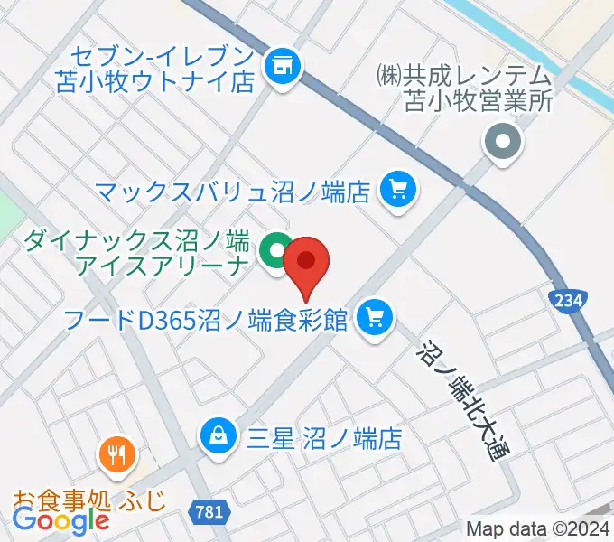 アブロス沼ノ端スポーツセンターの地図