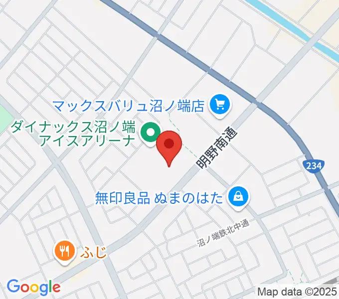 アブロス沼ノ端スポーツセンターの地図