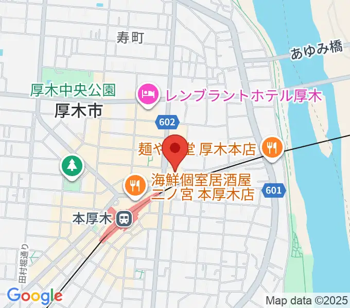 神奈川工科大学厚木市子ども科学館の地図