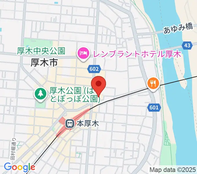 神奈川工科大学厚木市子ども科学館の地図