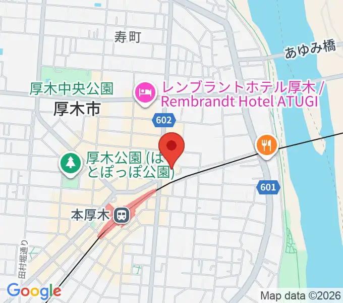 神奈川工科大学厚木市子ども科学館の地図