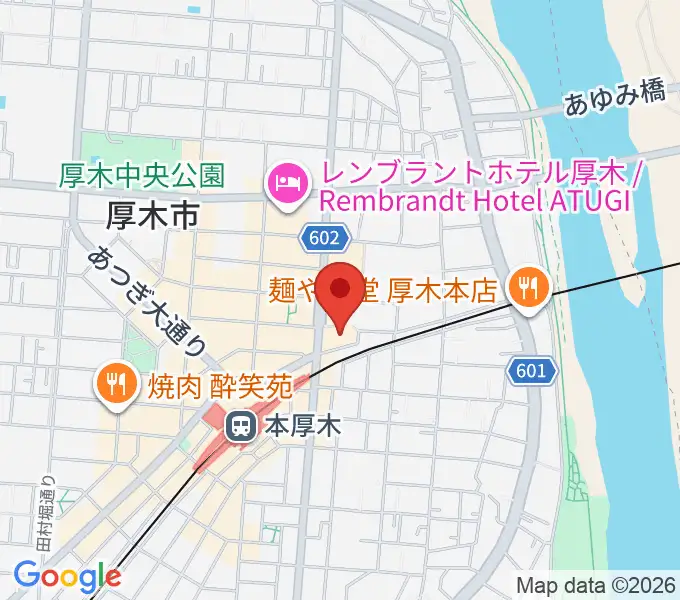 神奈川工科大学厚木市子ども科学館の地図