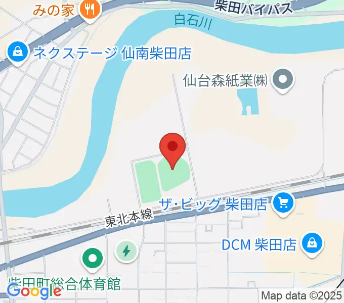 アステムチャレンジスタジアムの地図