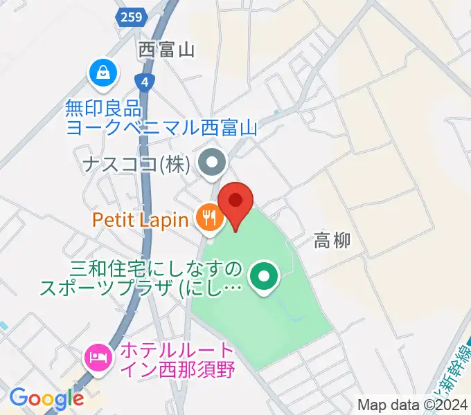 三和住宅にしなすのスポーツプラザ体育館の地図