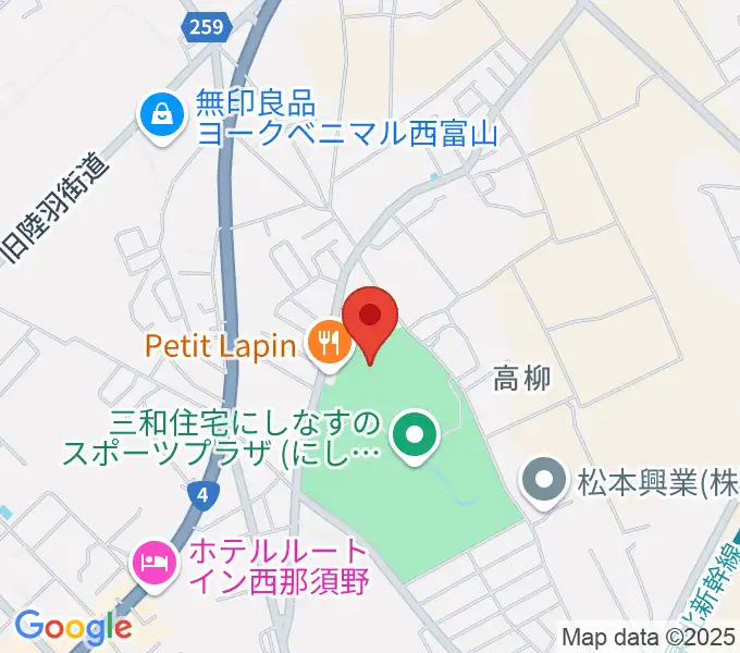 三和住宅にしなすのスポーツプラザ体育館の地図