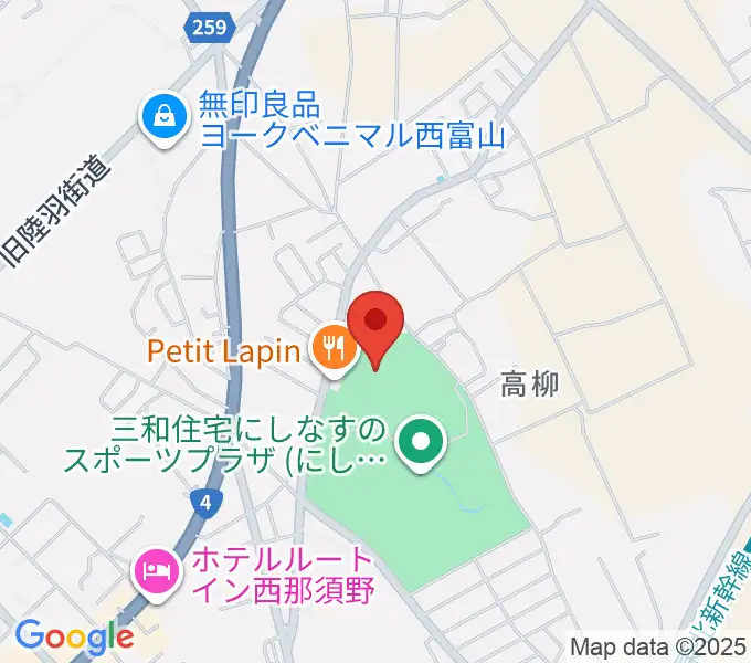 三和住宅にしなすのスポーツプラザ体育館の地図