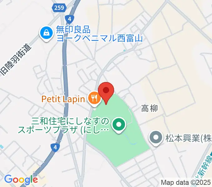 三和住宅にしなすのスポーツプラザ体育館の地図