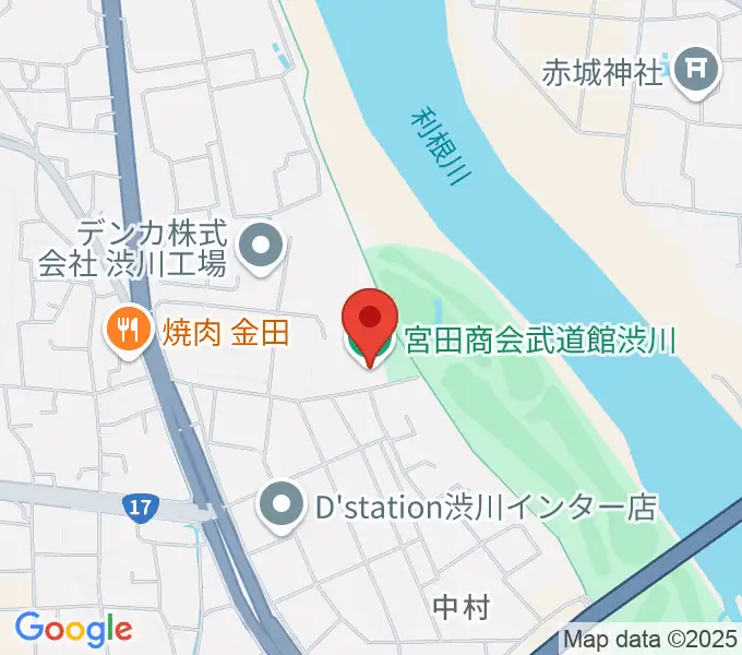 宮田商会武道館渋川の地図