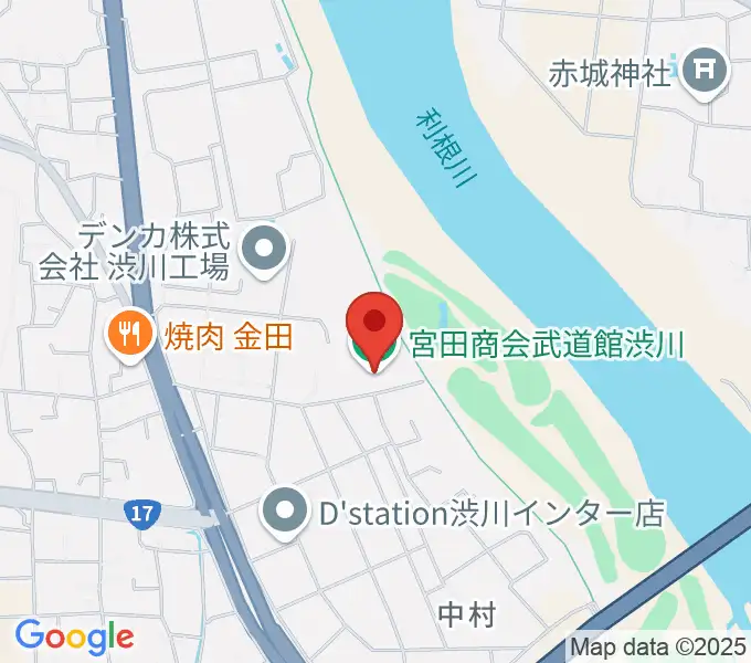 宮田商会武道館渋川の地図