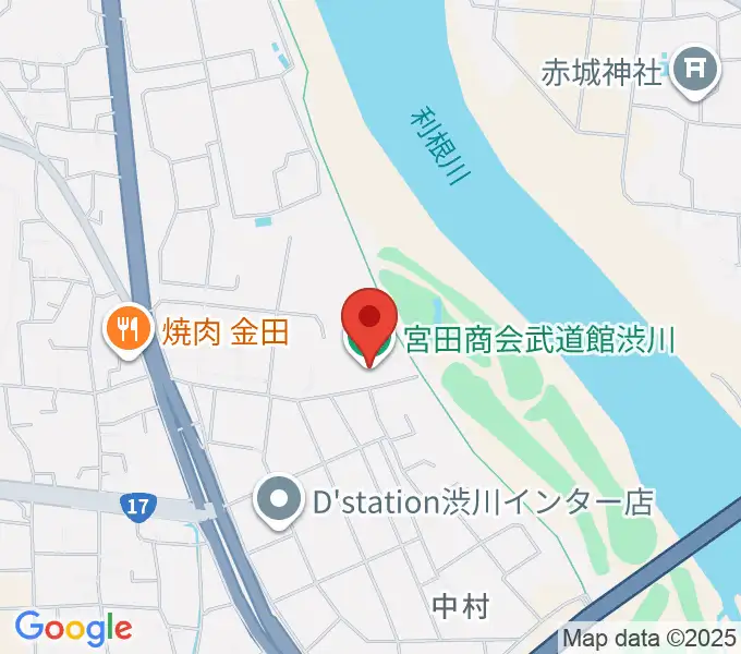 宮田商会武道館渋川の地図