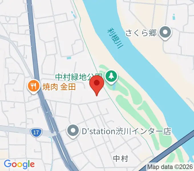 宮田商会武道館渋川の地図