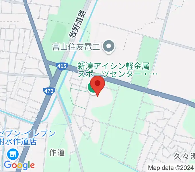 新湊アイシン軽金属スポーツセンターの地図