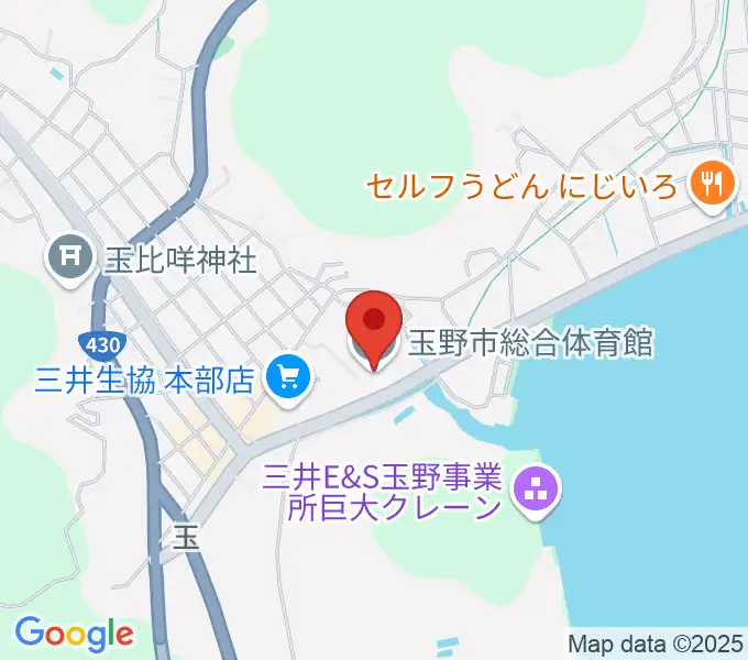 玉野市総合体育館の地図