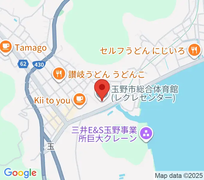 玉野市総合体育館の地図