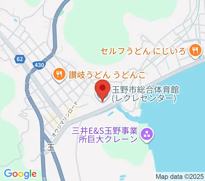玉野市総合体育館の地図