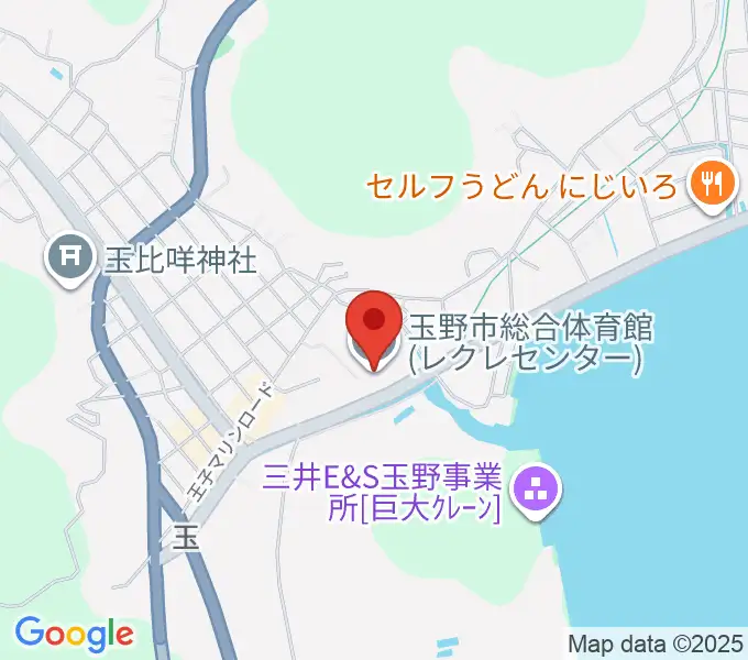 玉野市総合体育館の地図