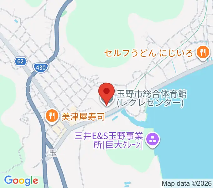 玉野市総合体育館の地図