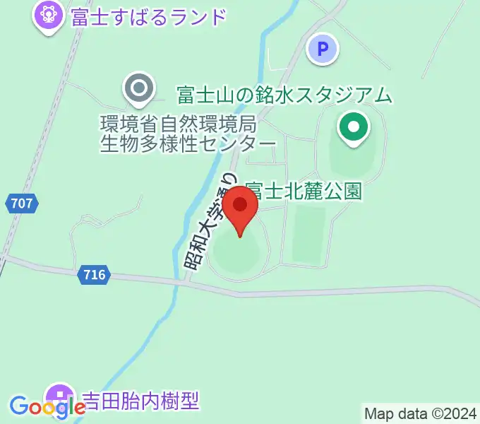 富士北麓公園野球場の地図