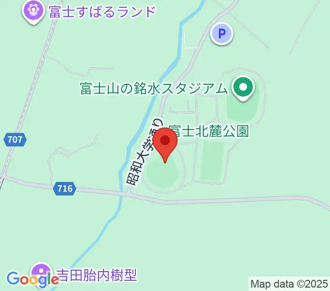 富士北麓公園野球場の地図