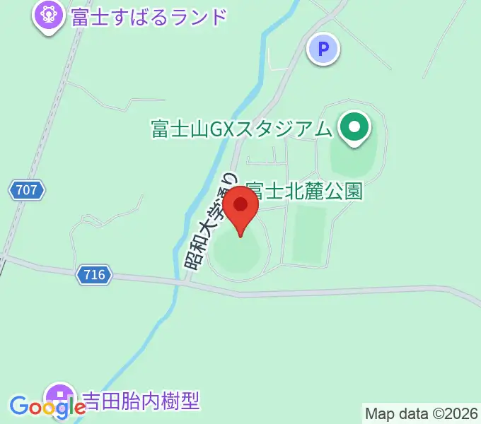 富士北麓公園野球場の地図
