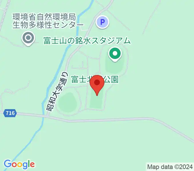 富士北麓公園球技場の地図