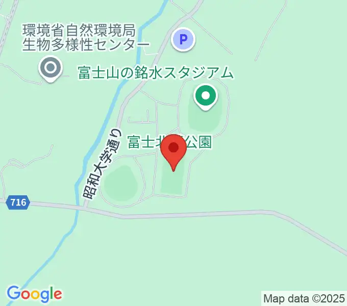 富士北麓公園球技場の地図