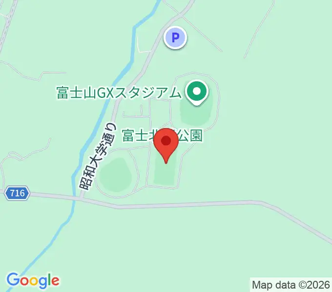 富士北麓公園球技場の地図