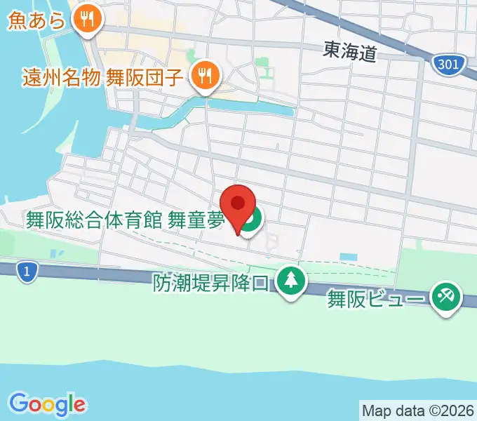 浜松市舞阪総合体育館の地図