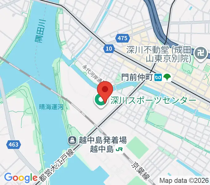 深川スポーツセンターの地図