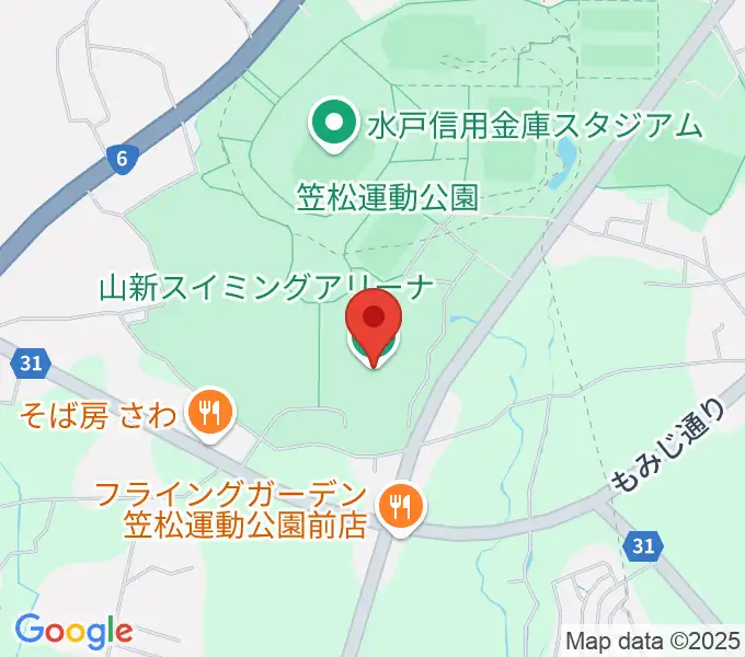 山新スイミングアリーナの地図
