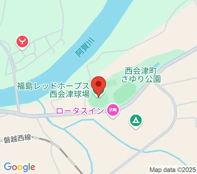 福島レッドホープス西会津球場の地図