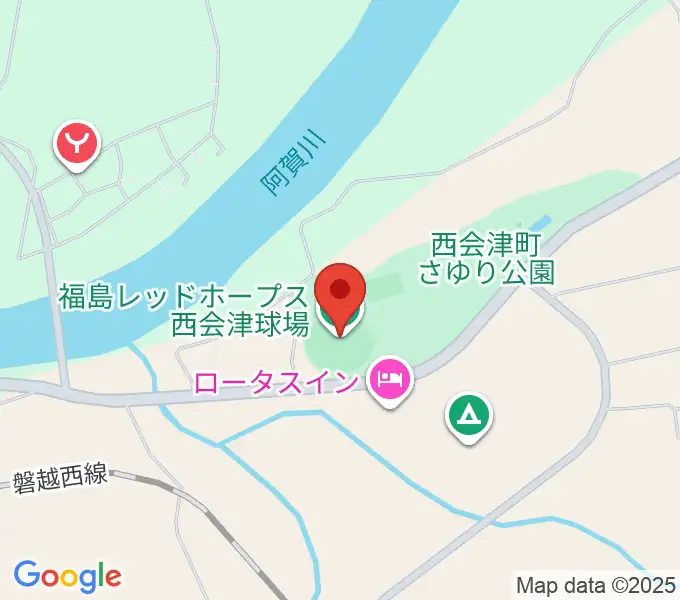 福島レッドホープス西会津球場の地図
