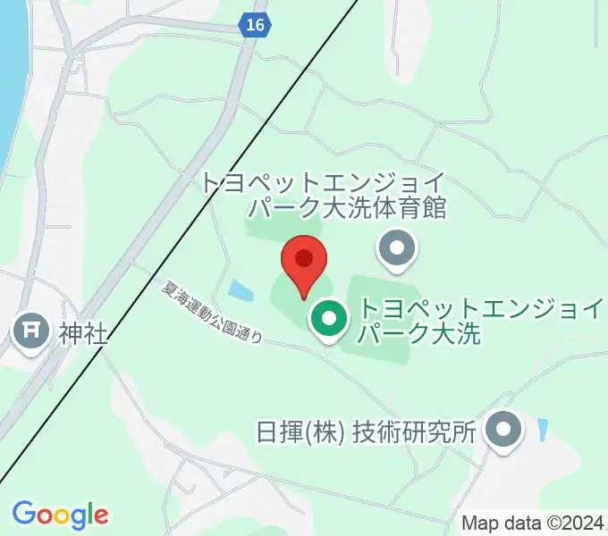 トヨペットエンジョイパーク大洗野球場の地図