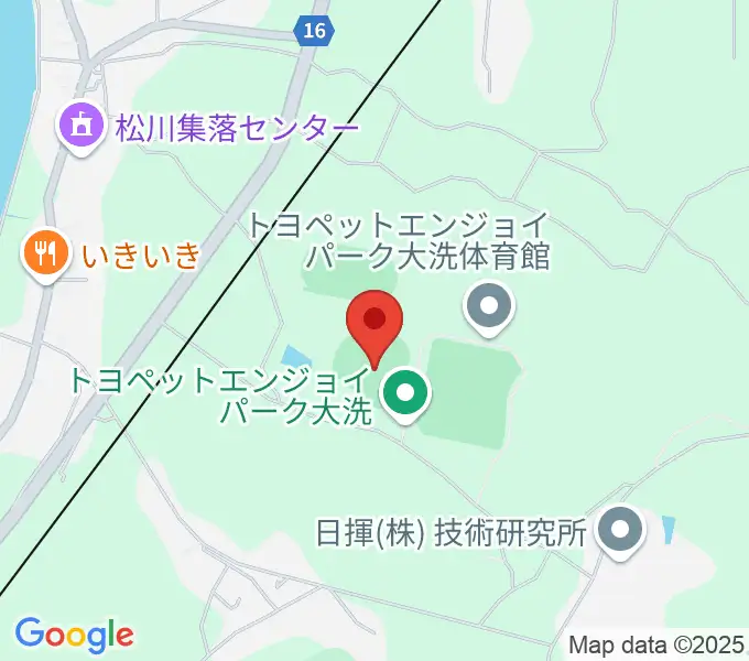 トヨペットエンジョイパーク大洗野球場の地図