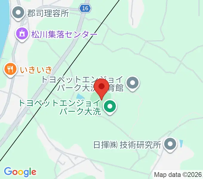 トヨペットエンジョイパーク大洗野球場の地図